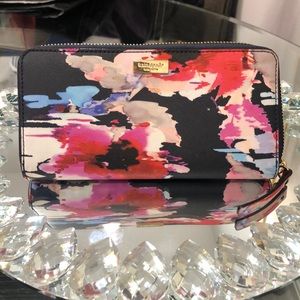 Kate Spade Floral Zip Wallet w/ 4 Compartments